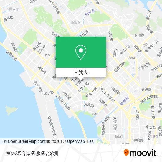 宝体综合票务服务地图
