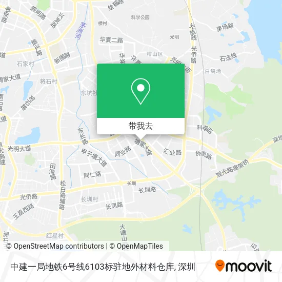 中建一局地铁6号线6103标驻地外材料仓库地图