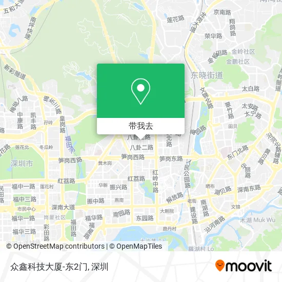 众鑫科技大厦-东2门地图