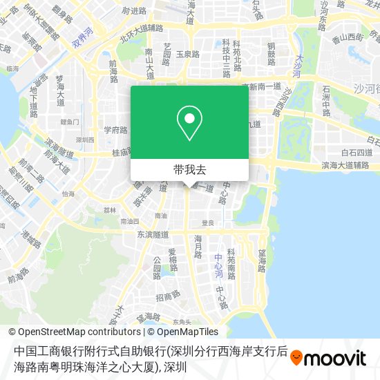 中国工商银行附行式自助银行(深圳分行西海岸支行后海路南粤明珠海洋之心大厦)地图