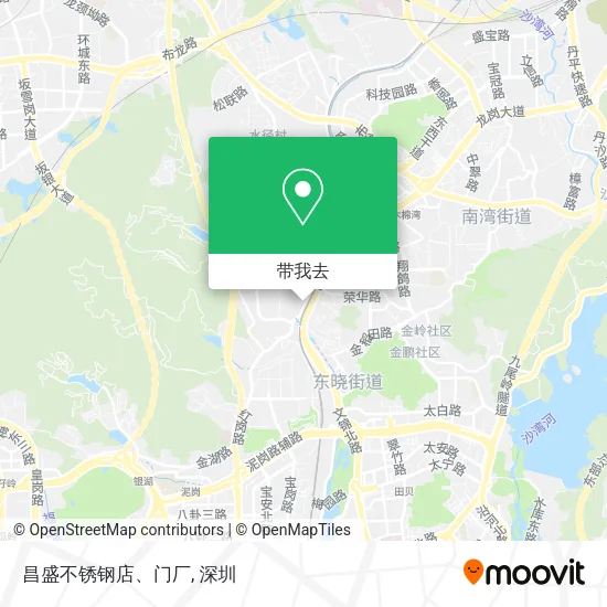 昌盛不锈钢店、门厂地图