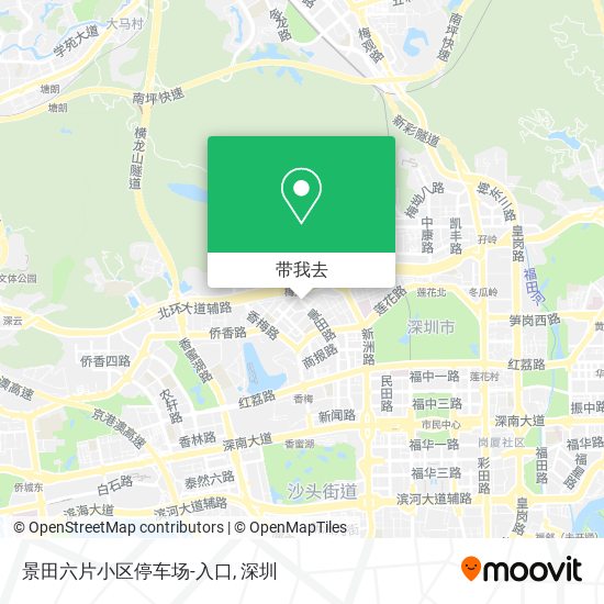 景田六片小区停车场-入口地图