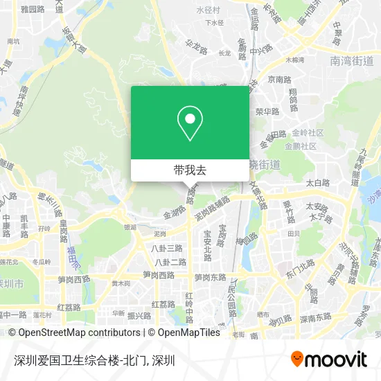 深圳爱国卫生综合楼-北门地图