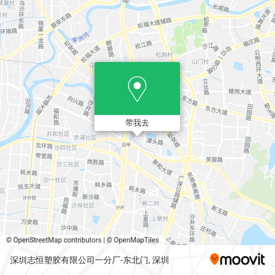 深圳志恒塑胶有限公司一分厂-东北门地图