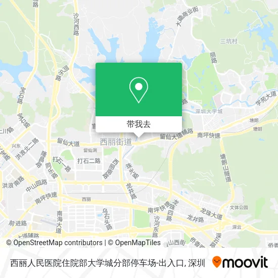 西丽人民医院住院部大学城分部停车场-出入口地图