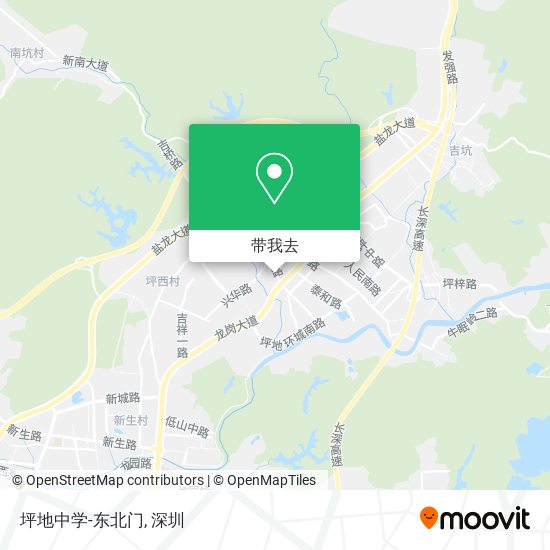 坪地中学-东北门地图