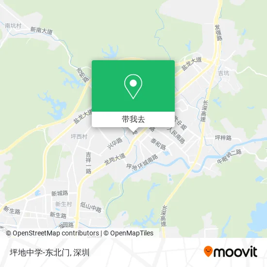 坪地中学-东北门地图