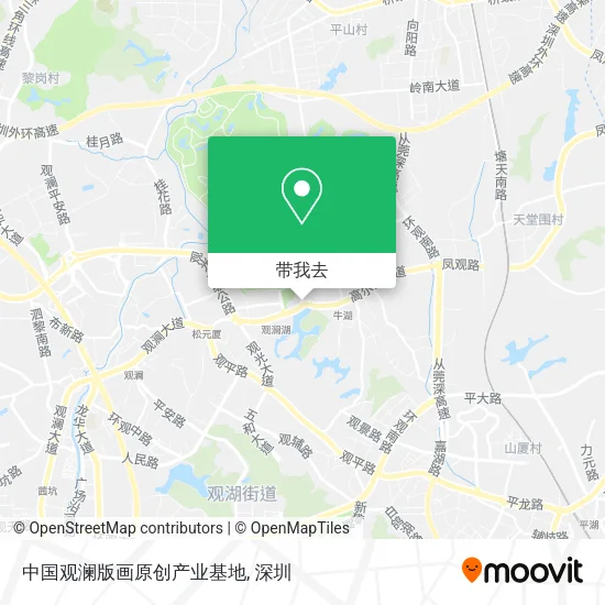 中国观澜版画原创产业基地地图