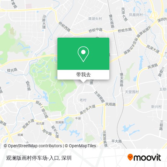 观澜版画村停车场-入口地图