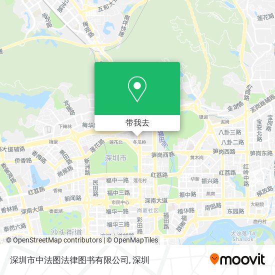 深圳市中法图法律图书有限公司地图