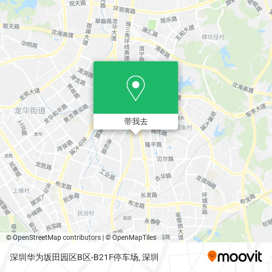 深圳华为坂田园区B区-B21F停车场地图