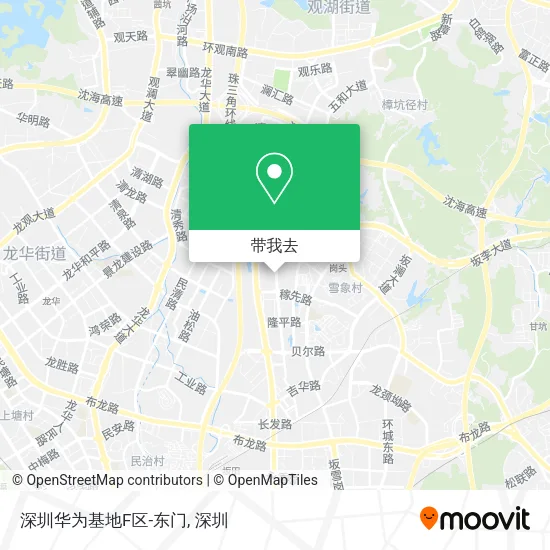 深圳华为基地F区-东门地图