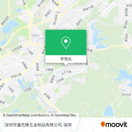 深圳市鑫艺峰五金制品有限公司地图