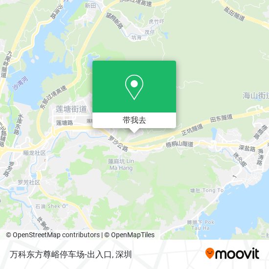 万科东方尊峪停车场-出入口地图