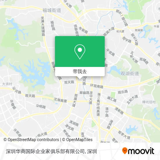深圳华商国际企业家俱乐部有限公司地图