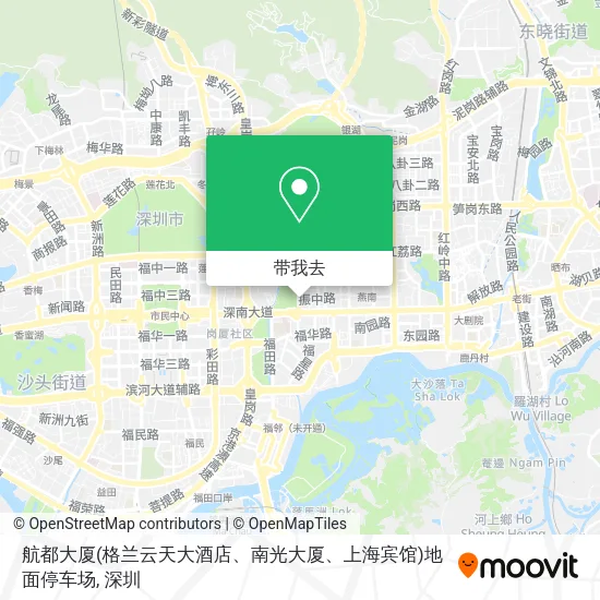 航都大厦(格兰云天大酒店、南光大厦、上海宾馆)地面停车场地图