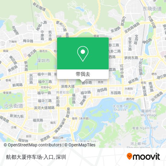 航都大厦停车场-入口地图