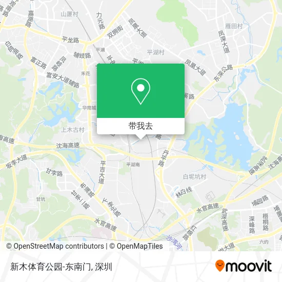 新木体育公园-东南门地图
