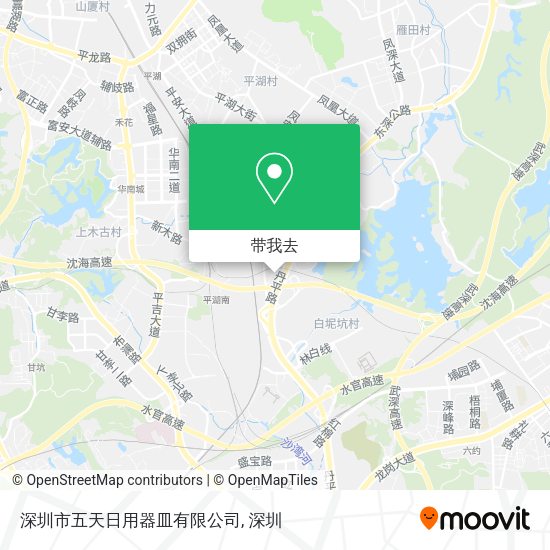 深圳市五天日用器皿有限公司地图