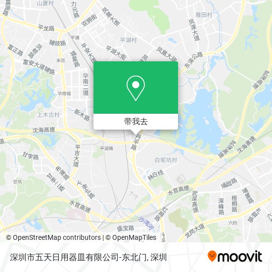 深圳市五天日用器皿有限公司-东北门地图