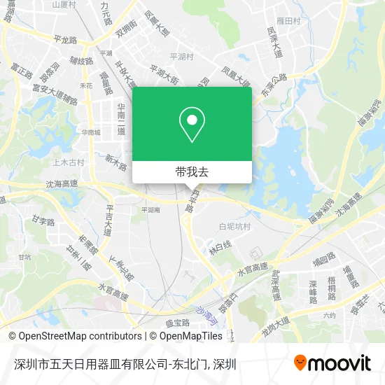 深圳市五天日用器皿有限公司-东北门地图