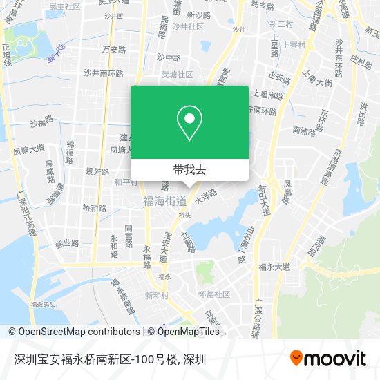 深圳宝安福永桥南新区-100号楼地图