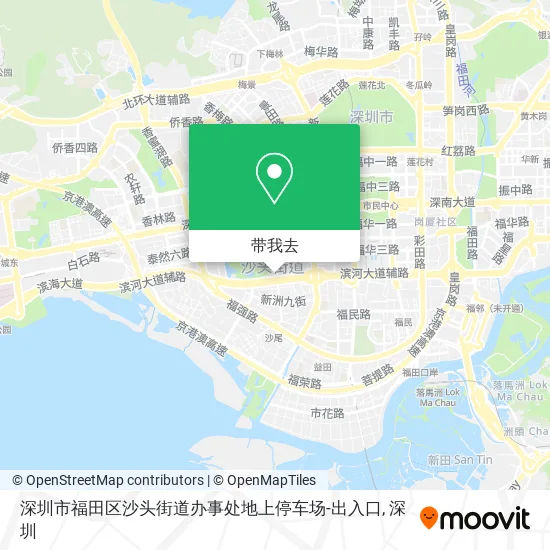 深圳市福田区沙头街道办事处地上停车场-出入口地图
