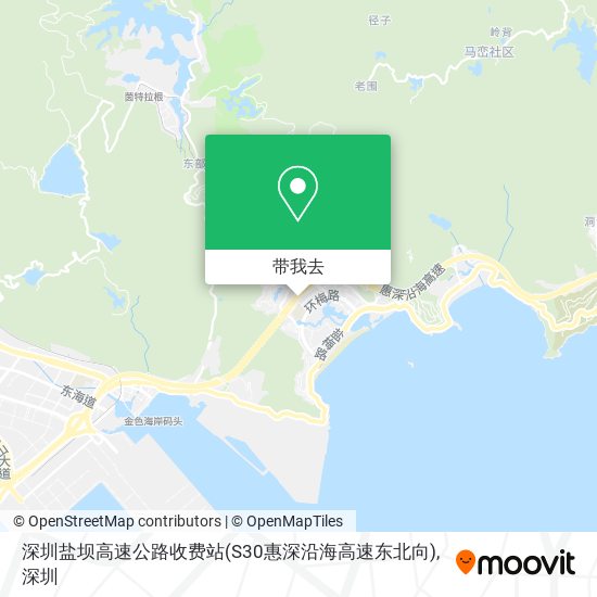 深圳盐坝高速公路收费站(S30惠深沿海高速东北向)地图
