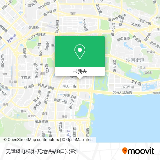 无障碍电梯(科苑地铁站B口)地图