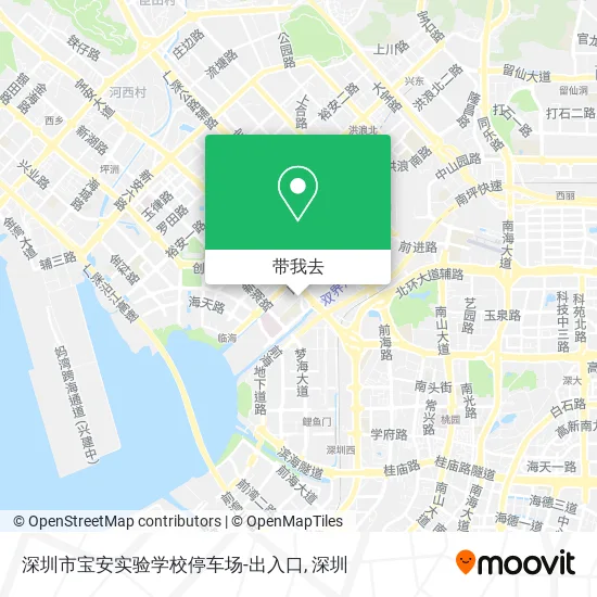 深圳市宝安实验学校停车场-出入口地图