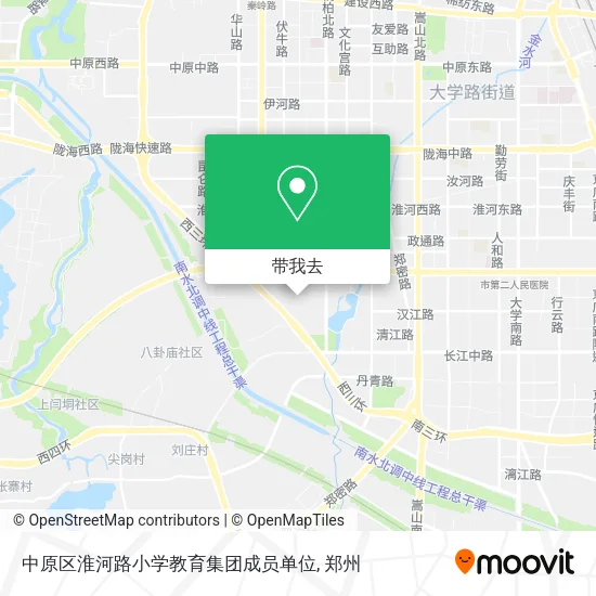 中原区淮河路小学教育集团成员单位地图