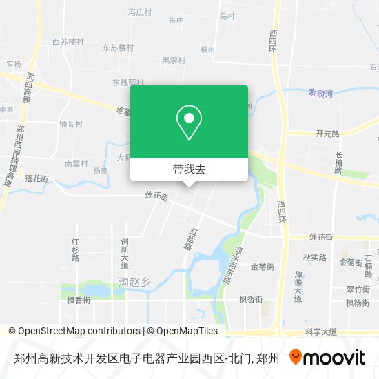 郑州高新技术开发区电子电器产业园西区-北门地图