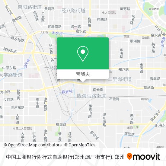中国工商银行附行式自助银行(郑州烟厂街支行)地图