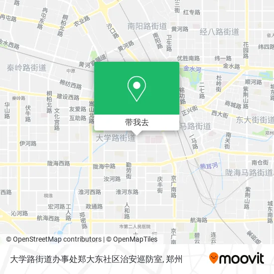 大学路街道办事处郑大东社区治安巡防室地图