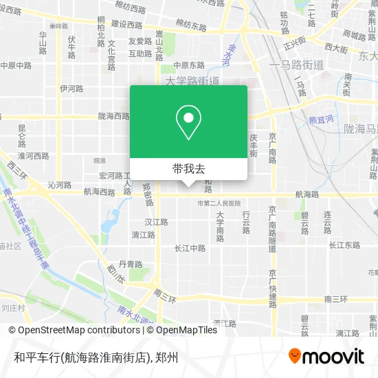 和平车行(航海路淮南街店)地图