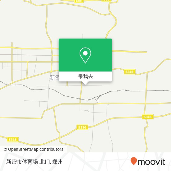 新密市体育场-北门地图