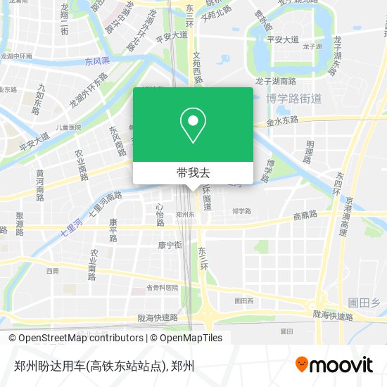郑州盼达用车(高铁东站站点)地图