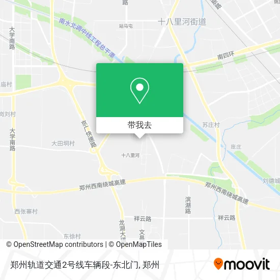 郑州轨道交通2号线车辆段-东北门地图