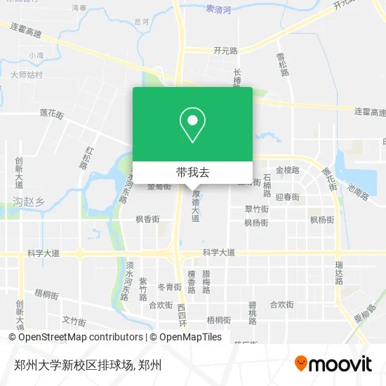 郑州大学新校区排球场地图