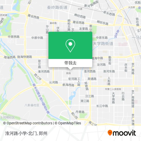 淮河路小学-北门地图
