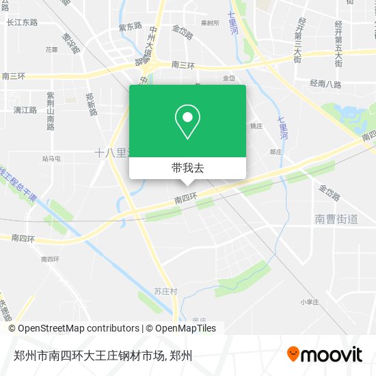 郑州市南四环大王庄钢材市场地图