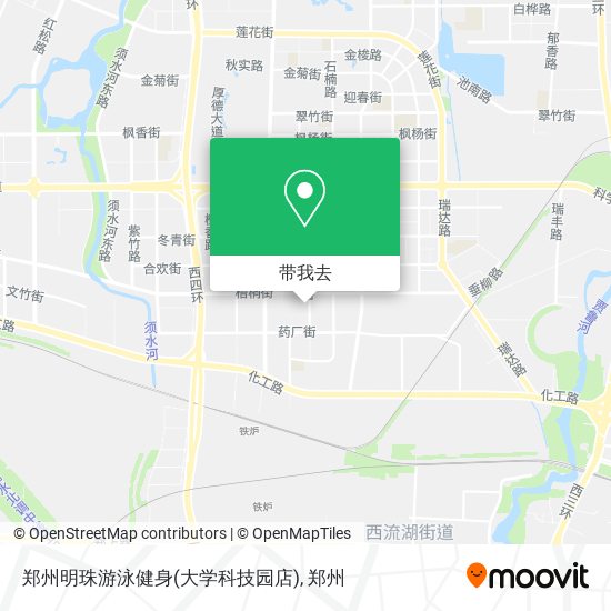 郑州明珠游泳健身(大学科技园店)地图