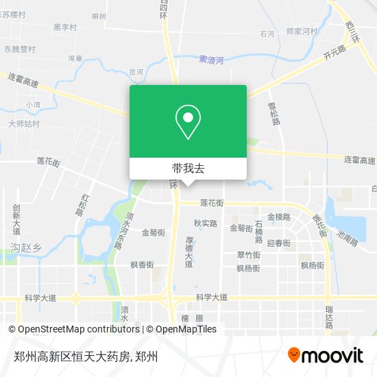 郑州高新区恒天大药房地图