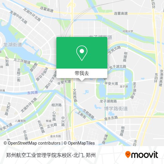 郑州航空工业管理学院东校区-北门地图