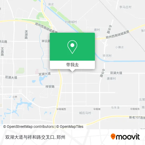 双湖大道与祥和路交叉口地图