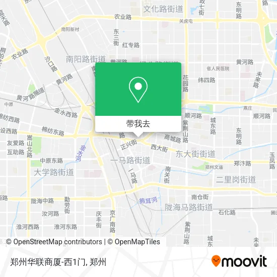 郑州华联商厦-西1门地图