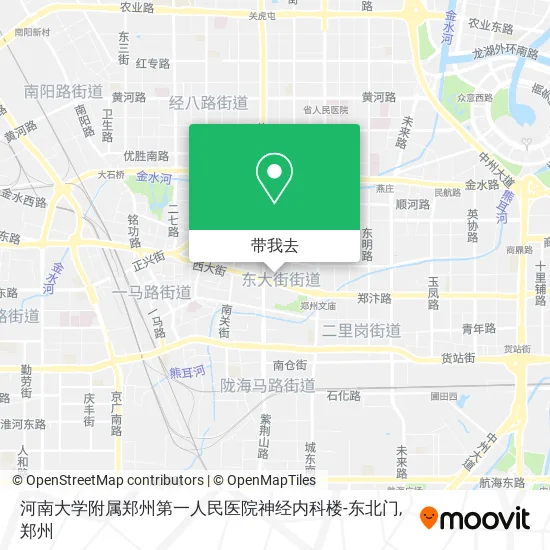 河南大学附属郑州第一人民医院神经内科楼-东北门地图