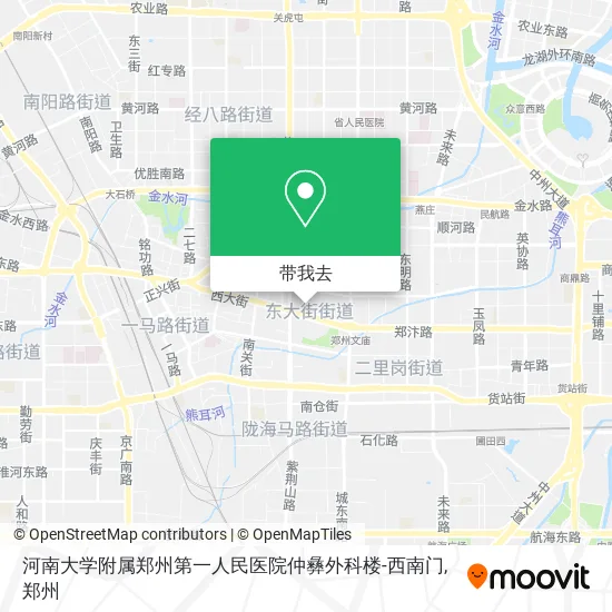 河南大学附属郑州第一人民医院仲彝外科楼-西南门地图