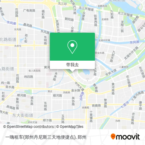 一嗨租车(郑州丹尼斯三天地便捷点)地图