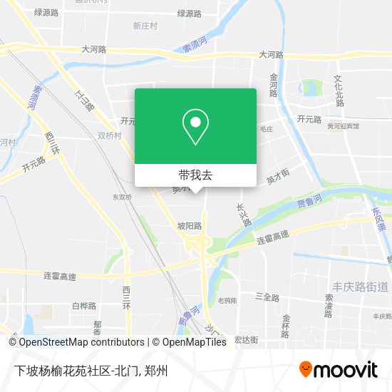 下坡杨榆花苑社区-北门地图